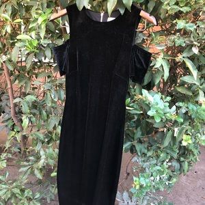 Calvin Klein Velvet Black tight cocktail length